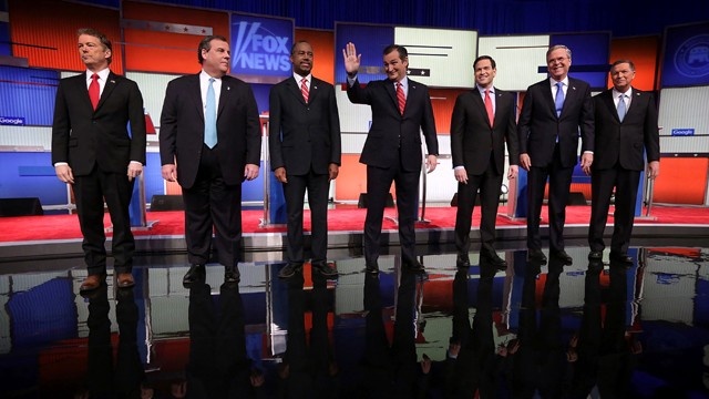 GOP debate goes on without Trump
